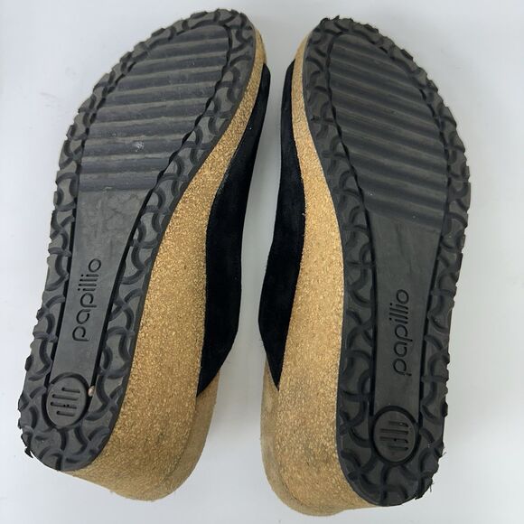 Birkenstock Papillio Namica Women's Wedge Slide Sandal US 8.5 EU 39 Suede Black - Picture 11 of 13